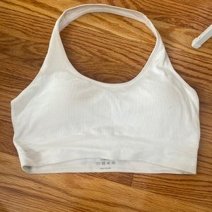 NVGTN RIBBED HALTER BRA (White) size M
